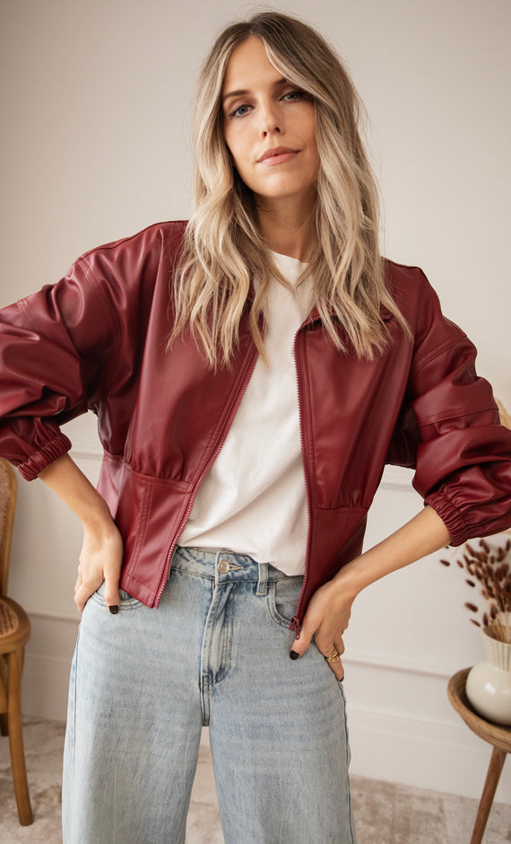 Love Leather Burgundy - Jacket