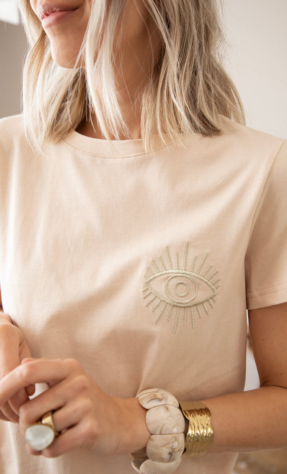 T-Shirt - The Golden Eye - Cream