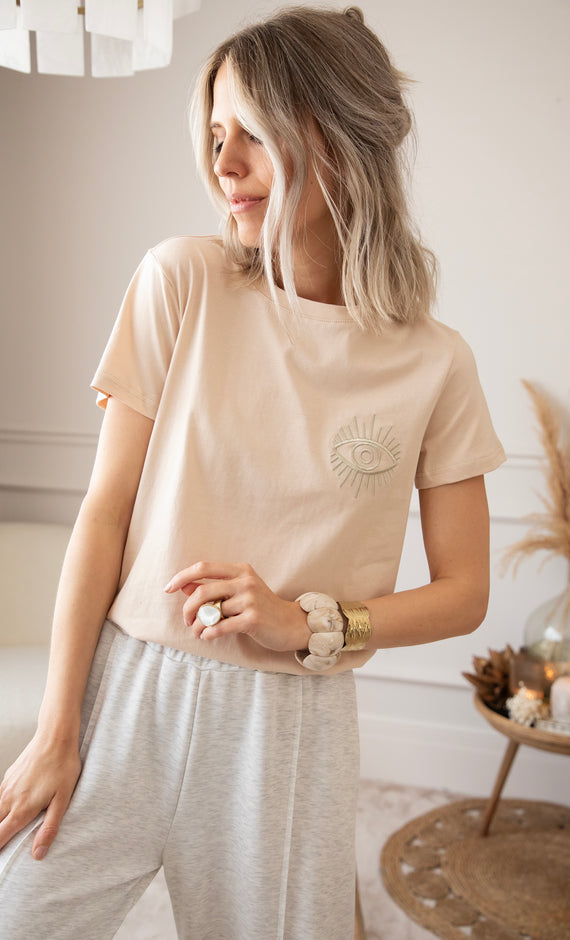 T-Shirt - The Golden Eye - Cream