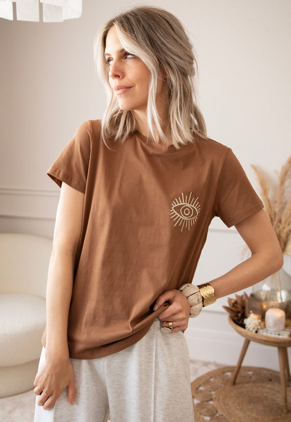 T-Shirt - The Golden Eye - Braun