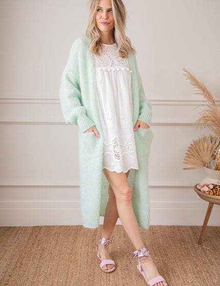 Lisa Long Mint - Cardigan