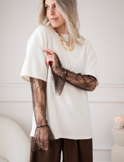 Lucy Lace Layer Beige - Longsleeve