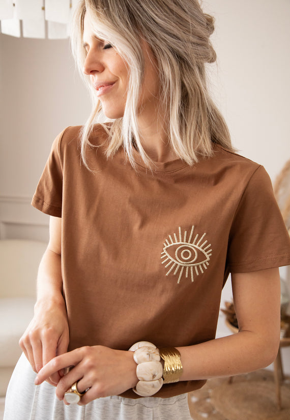 T-Shirt - The Golden Eye - Braun
