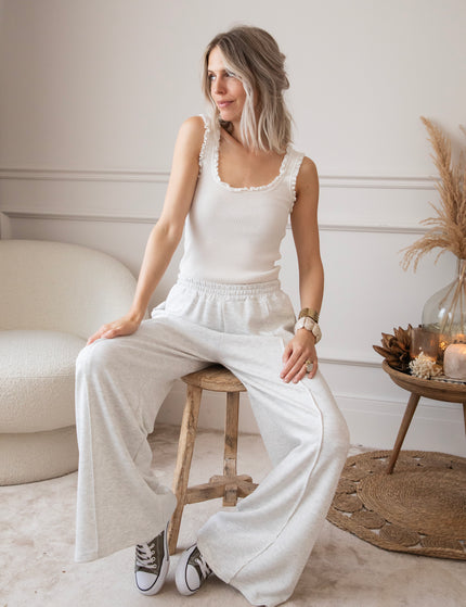 Wanda Wide Soft Grey - Broek