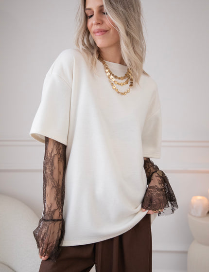 Lucy Lace Layer Beige - Longsleeve