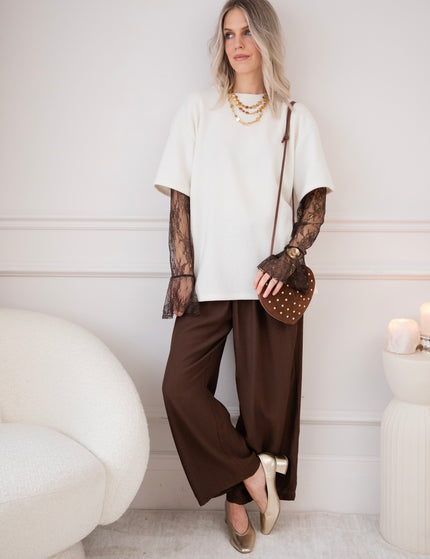 Lucy Lace Layer Beige - Longsleeve