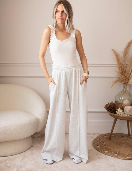 Wanda Wide Soft Grey - Broek