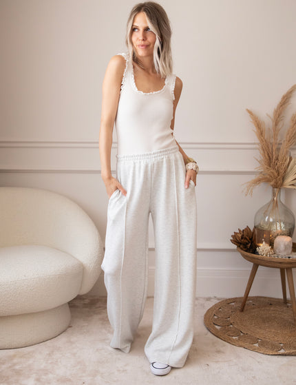 Wanda Wide Soft Grey - Broek