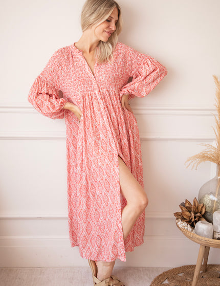 Joyce Shape Coral - Maxi Dress