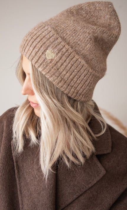 Heartwarming Taupe - Beanie