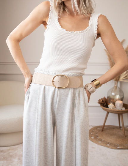 Wanda Wide Soft Grey - Broek