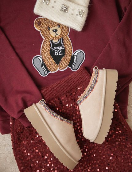 Teddy B Burgundy - Sweater