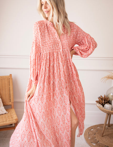 Joyce Shape Coral - Maxi Dress