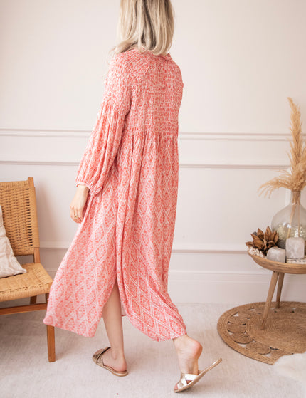Joyce Shape Coral - Maxi Dress