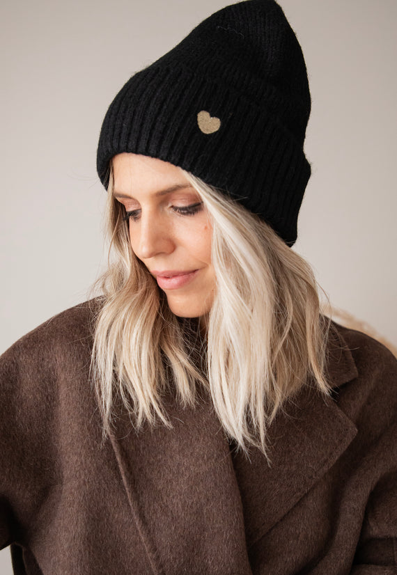 Mütze - Heartwarming - Schwarz