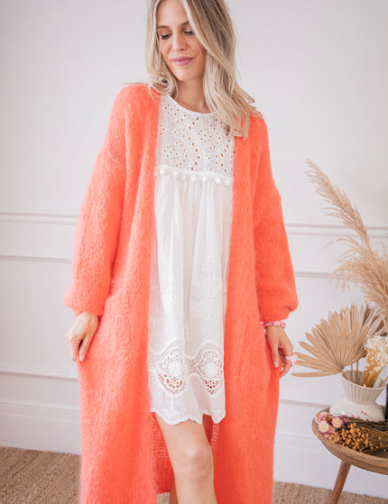 Lisa Long Coral - Cardigan