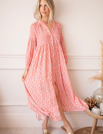 Joyce Shape Coral - Maxi Dress
