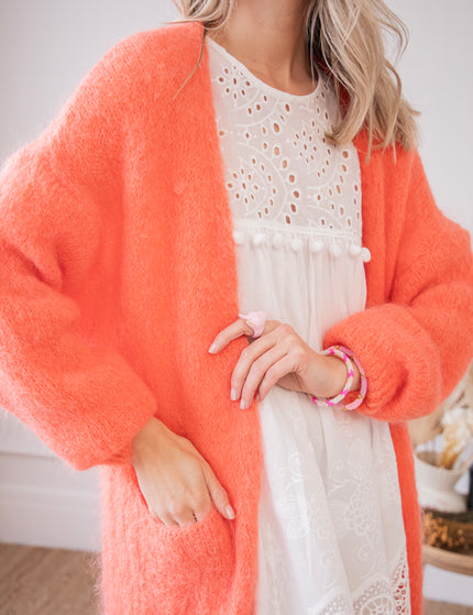 Lisa Long Coral - Cardigan