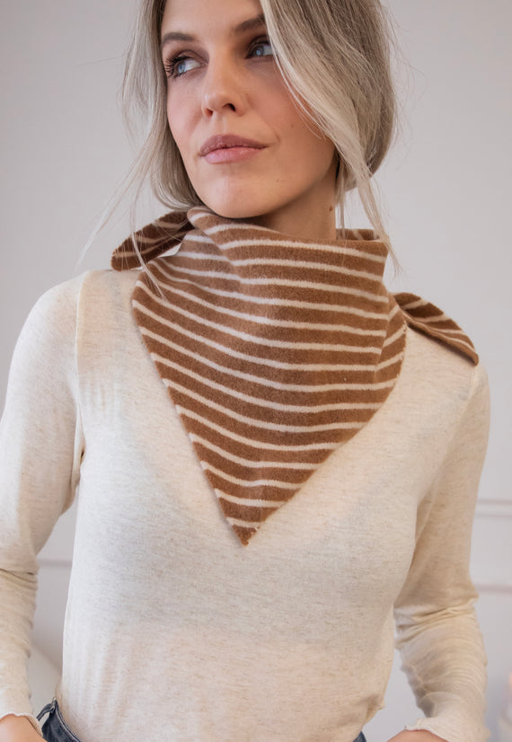Frosty Stripes Camel - Sjaal