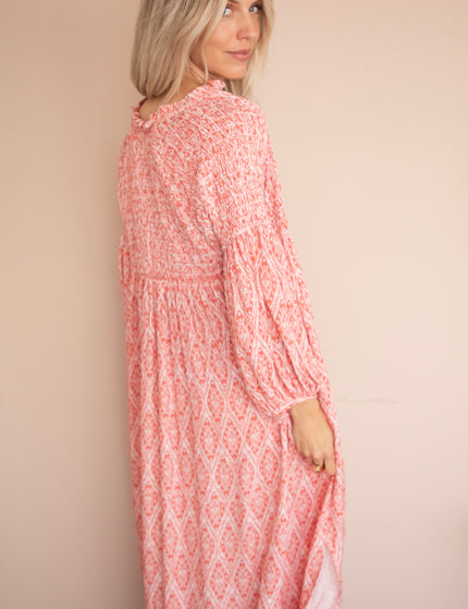 Joyce Shape Coral - Maxi Dress