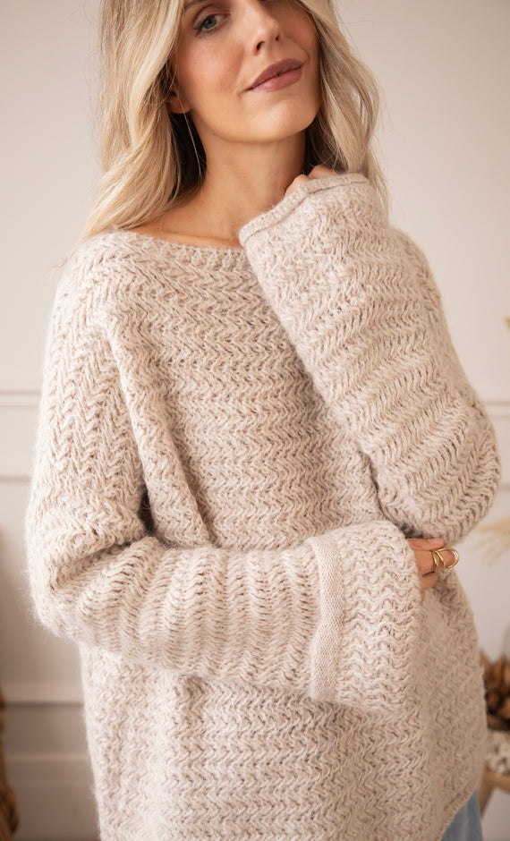 Pullover - Soft Weave - Café Au Lait