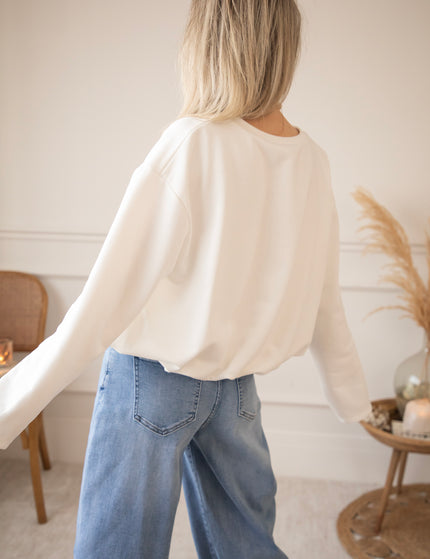 Pullover - Soft Stretch - Weiß