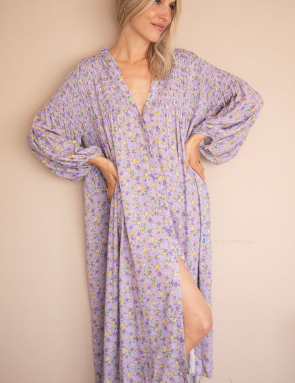 Joyce Bloom Lila/Yellow - Maxi Jurk