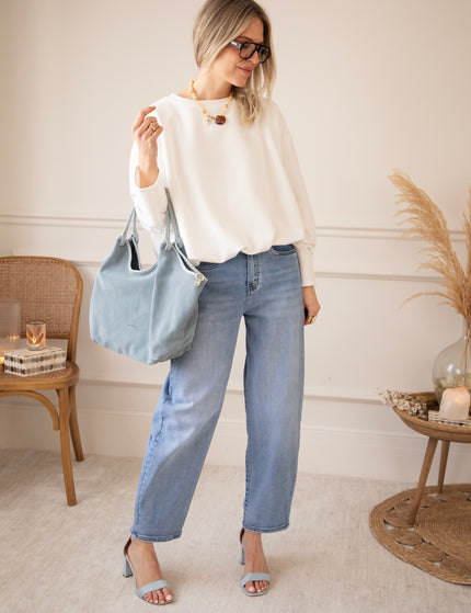 Pullover - Soft Stretch - Weiß