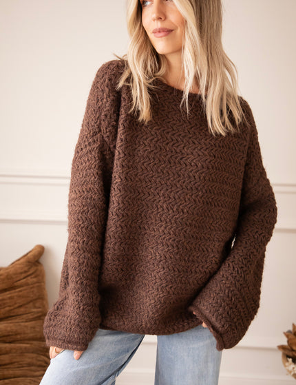 Pullover - Soft Weave - Braun