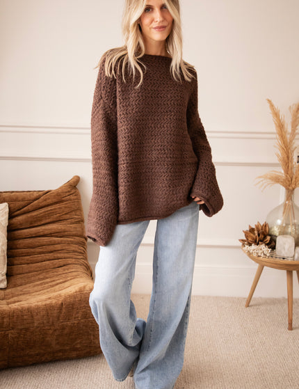 Pullover - Soft Weave - Braun