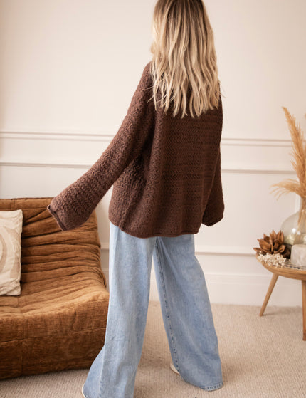 Pullover - Soft Weave - Braun