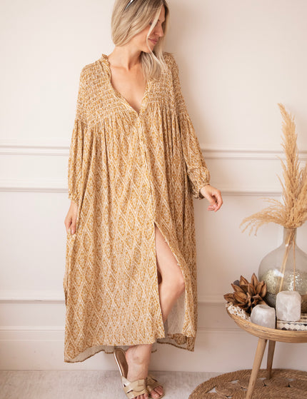 Joyce Shape Mustard - Maxi Dress