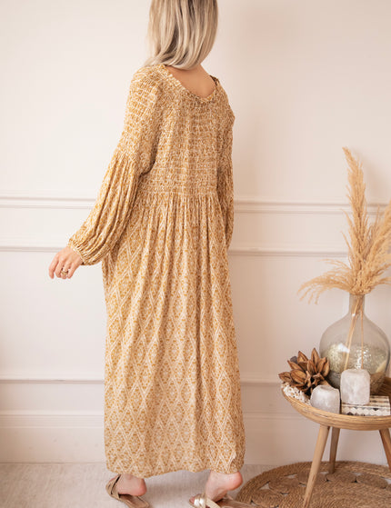 Joyce Shape Mustard - Maxi Dress