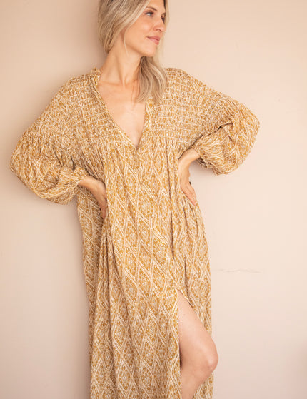 Joyce Shape Mustard - Maxi Dress