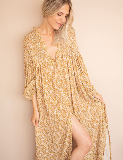 Joyce Shape Mustard - Maxi Dress