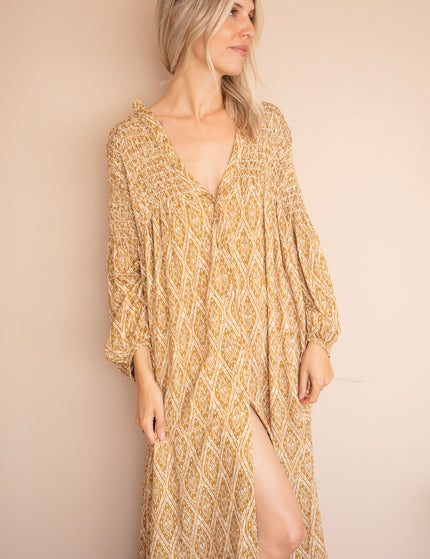 Joyce Shape Mustard - Maxi Dress