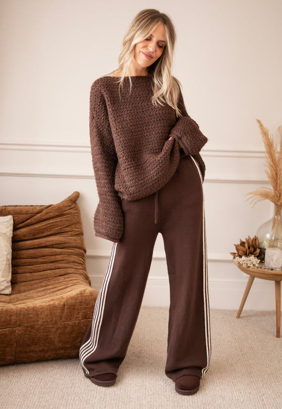 Soft Side Stripe Brown - Pants