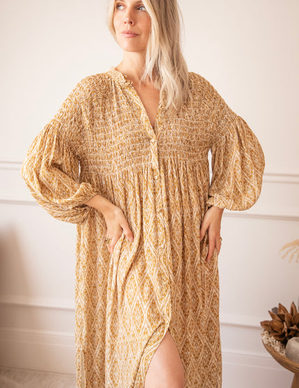 Joyce Shape Mustard - Maxi Dress