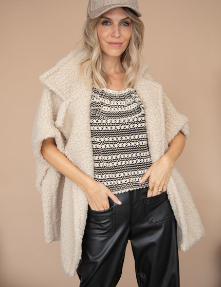 Top - Find Balance - Beige/Schwarz