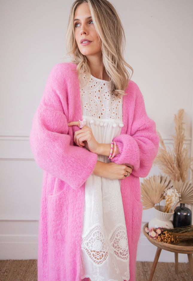 Lisa Long Pink - Cardigan