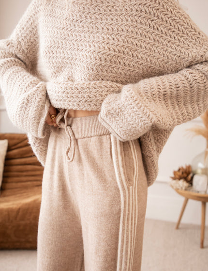Hose - Soft Side Stripe - Taupe