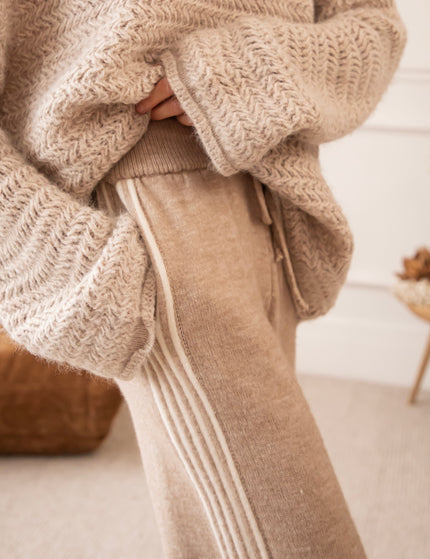 Hose - Soft Side Stripe - Taupe