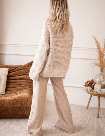 Hose - Soft Side Stripe - Taupe
