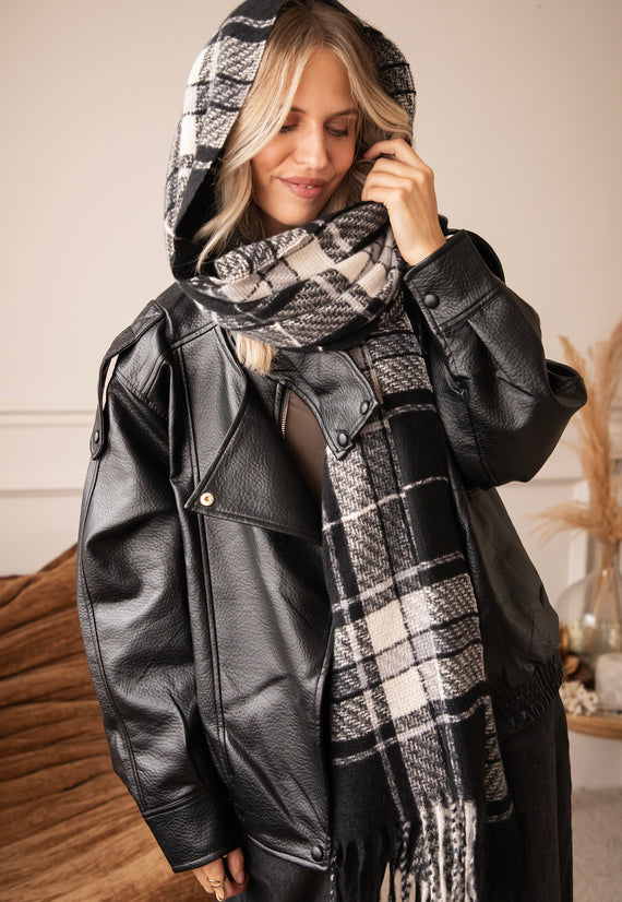 Heritage Check Black/Grey - Scarf
