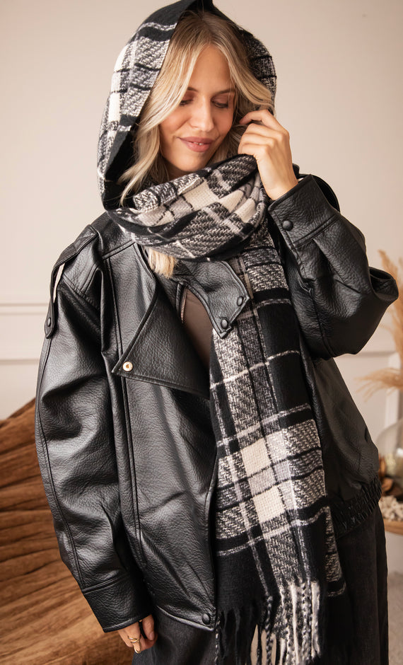 Heritage Check Black/Grey - Sjaal