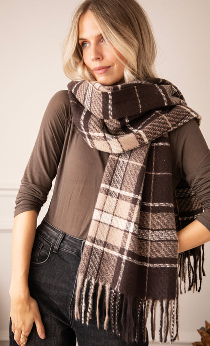 Heritage Check Brown/Camel - Sjaal