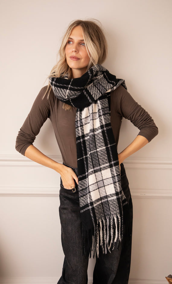 Heritage Check Black/Grey - Sjaal