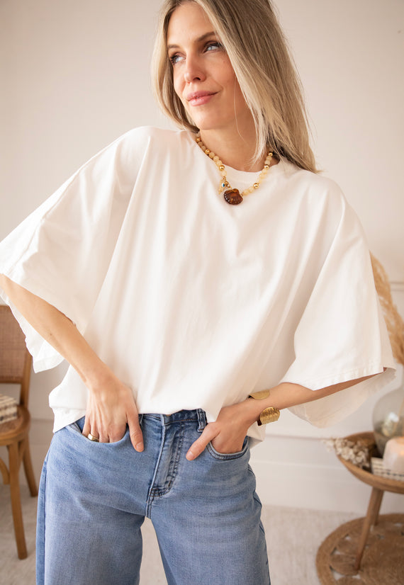 Butterfly Base Off White - T-Shirt