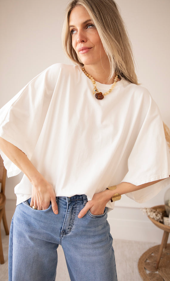 Butterfly Base Off White - T-Shirt