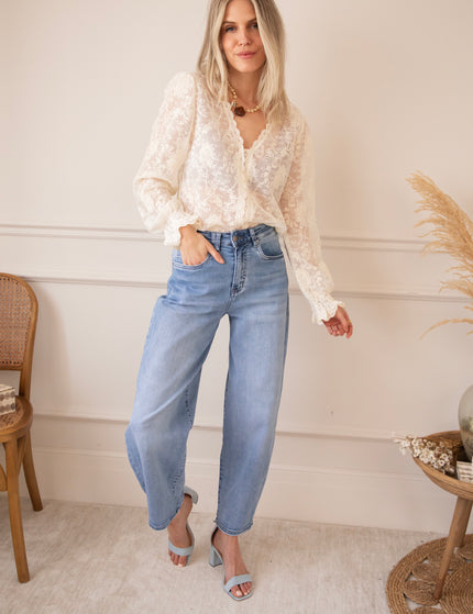 Douce Fleur Beige - Blouse